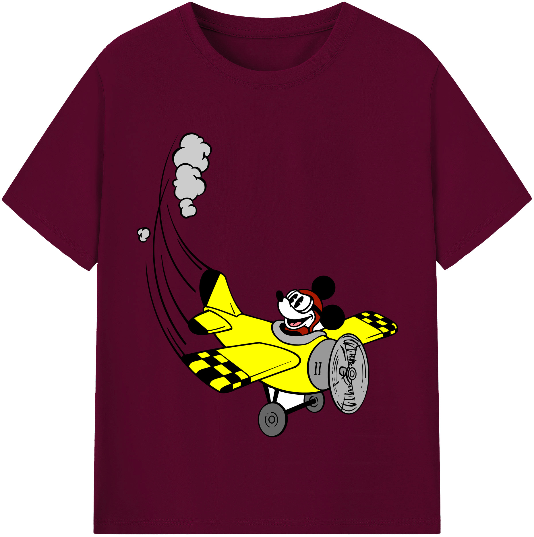 （画像用） ミッキーマウス Mickey Mouse レディースカジュアルプリントTシャツ（綿100％）